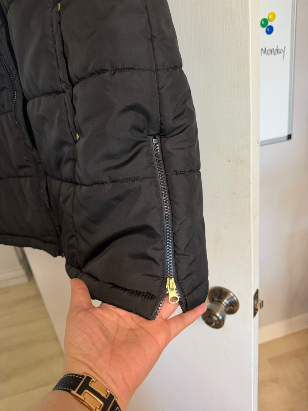 Maurices Black Quilted Hooded Puffer Vest - Women's - Picture 3 of 6